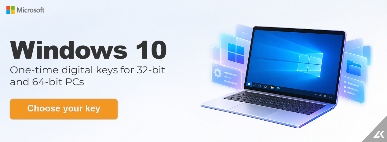Windows 10 Home and Pro: one-time digital keys for 32-bit and 64-bit PCs