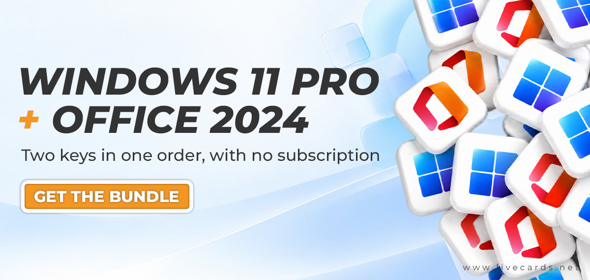 	Windows 11 Pro and Office 2024 Professional Plus: two keys in one order, with no subscription
