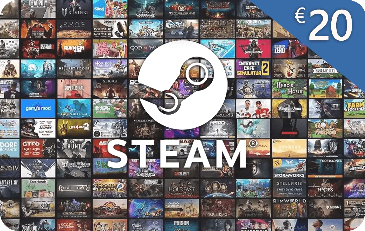 Steam Gift Card 20 EUR EU | livecards.net