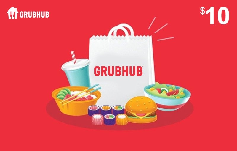 GrubHub 10 USD US Gift Card