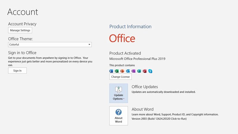 Microsoft Office Pro Plus 2019 - 1 user PC