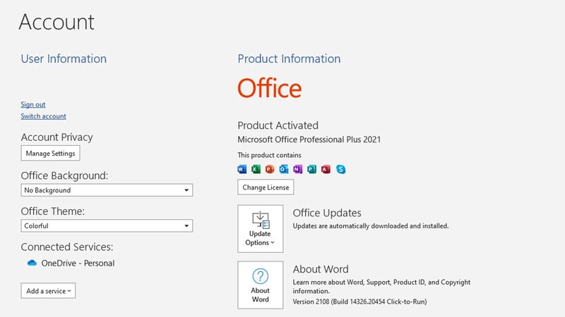 Microsoft Office Pro Plus 2021 - 1 user PC