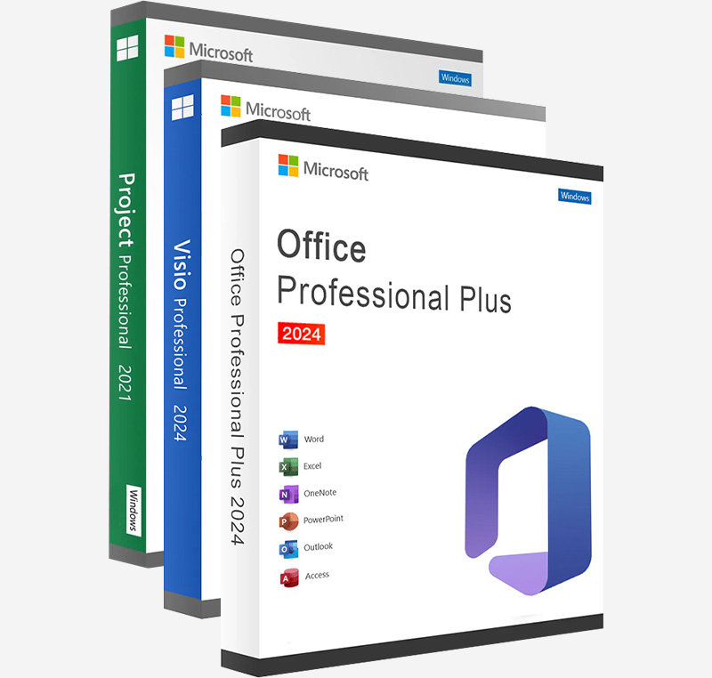 Office 2024 Pro Plus + Project 2021 Pro + Visio 2024 Pro