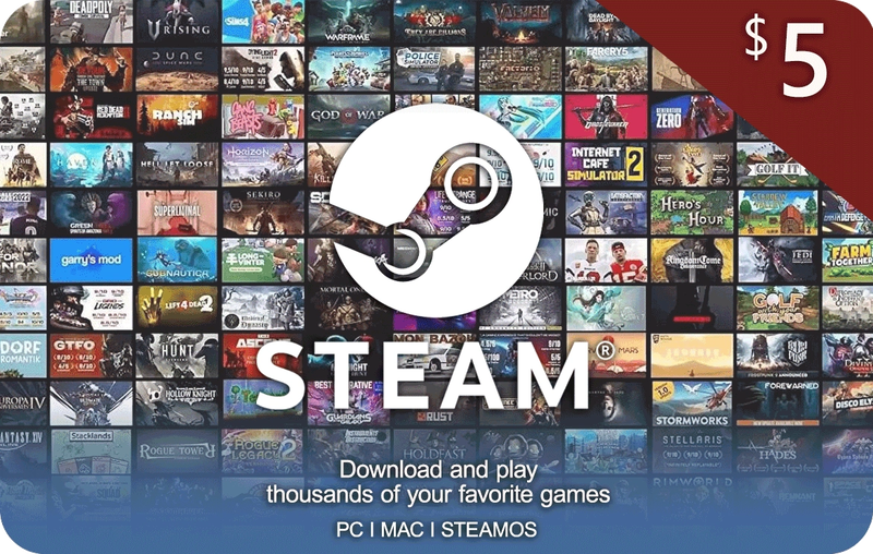 Steam Gift Card 5 USD US