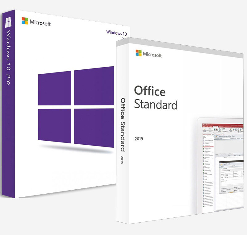 Windows 10 Pro + Office 2019 Standard