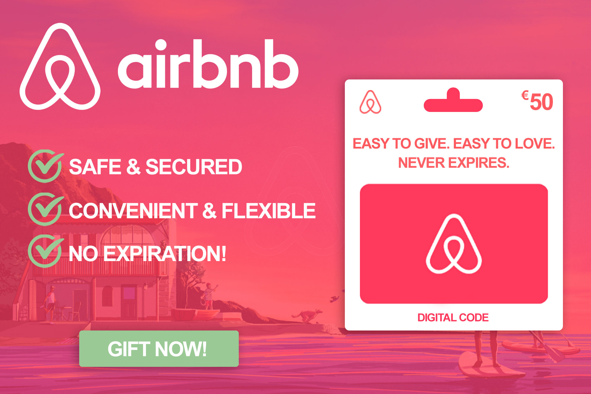  Airbnb Tarjetas de regalo 2021 - Entrega por correo  electrónico: Gift Cards