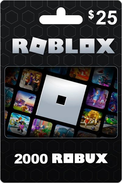 Roblox Gift Card - 2,000 Robux [Online Game Code]