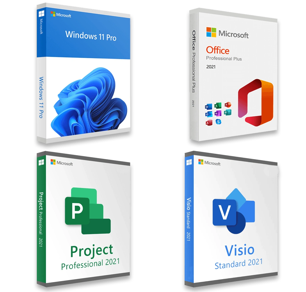 Windows 11 Pro + Office 2021 Pro Plus + Project 2021 Pro + Visio 2021  Standard | livecards.net