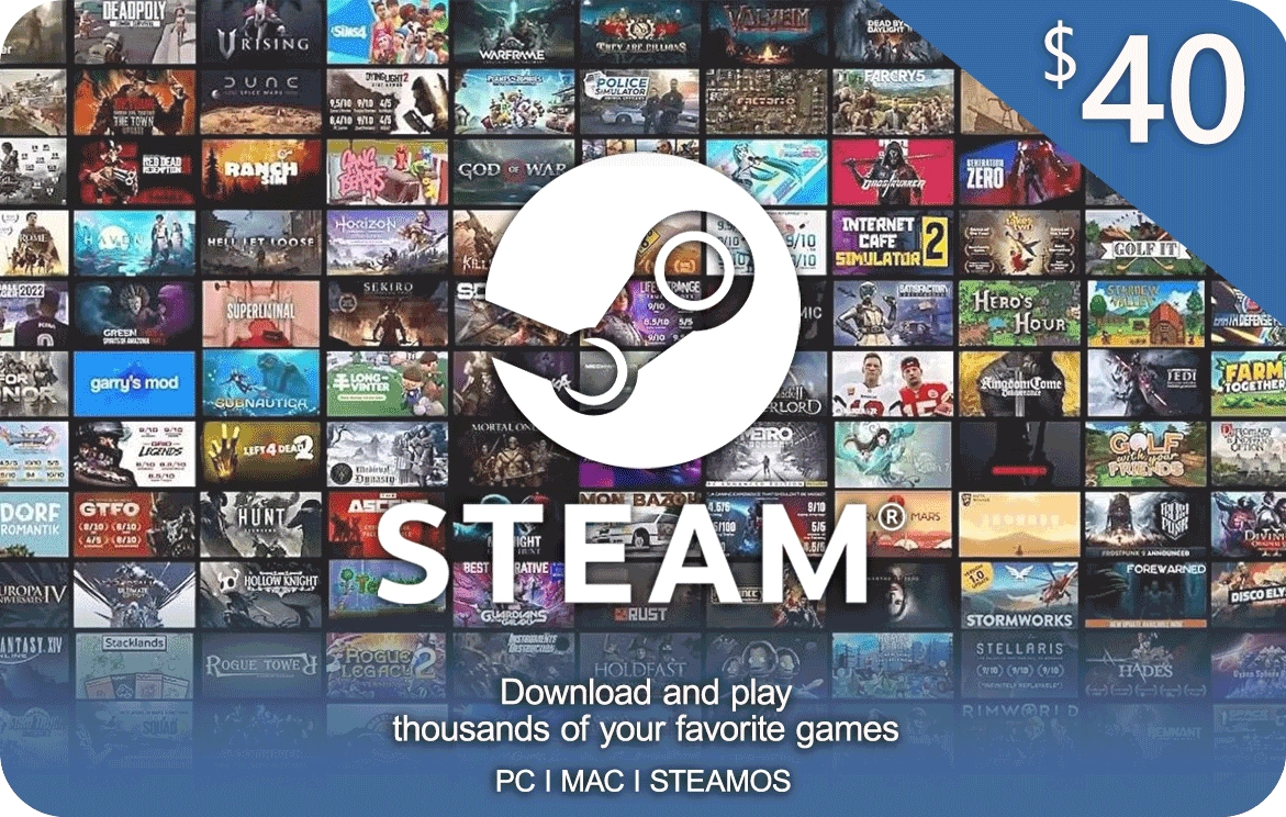 Cheapest Steam Gift Card 40 USD USA | livecards.net