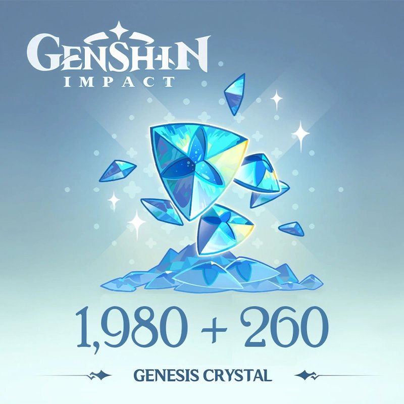 Genshin Impact 1980 - 260 Genesis Crystals