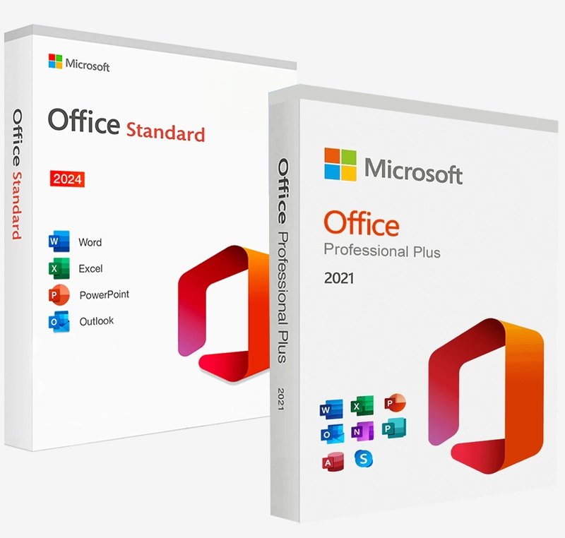 Microsoft Office 2024 Standard and Office 2021 Pro Plus