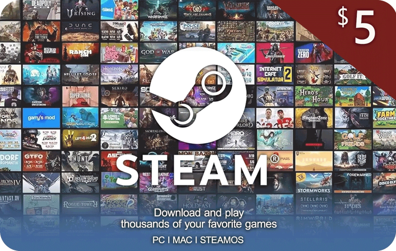 Steam Gift Card 5 USD US